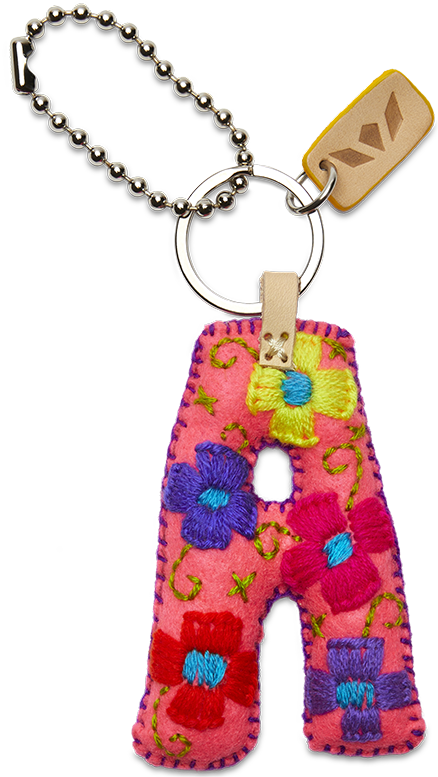 Consuela Pink Felt Keychain