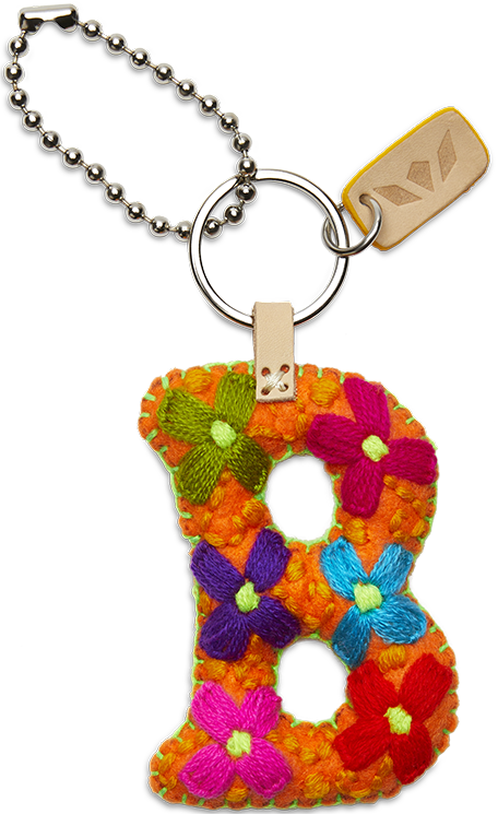 Consuela Orange Felt Keychain