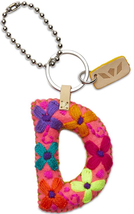 Consuela Pink Felt Keychain