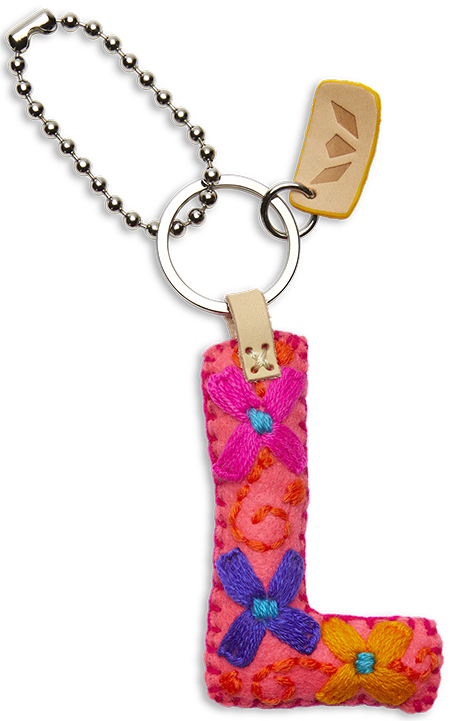Consuela Pink Felt Keychain