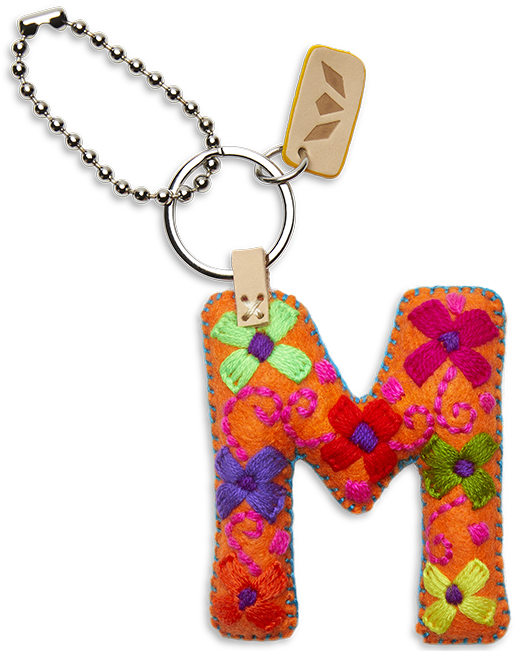 Consuela Orange Felt Keychain