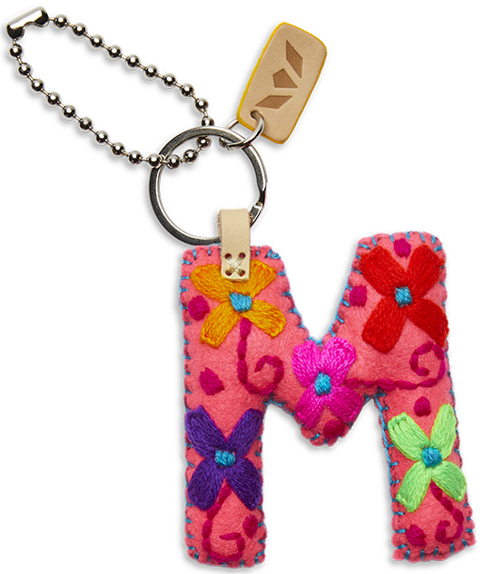 Consuela Pink Felt Keychain