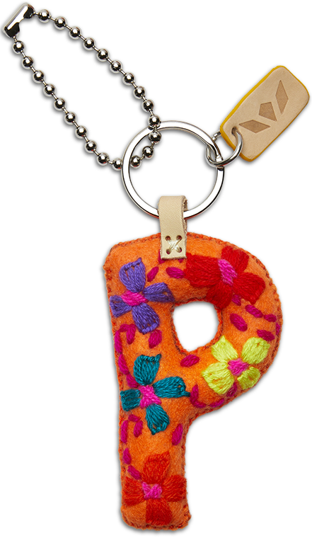 Consuela Orange Felt Keychain