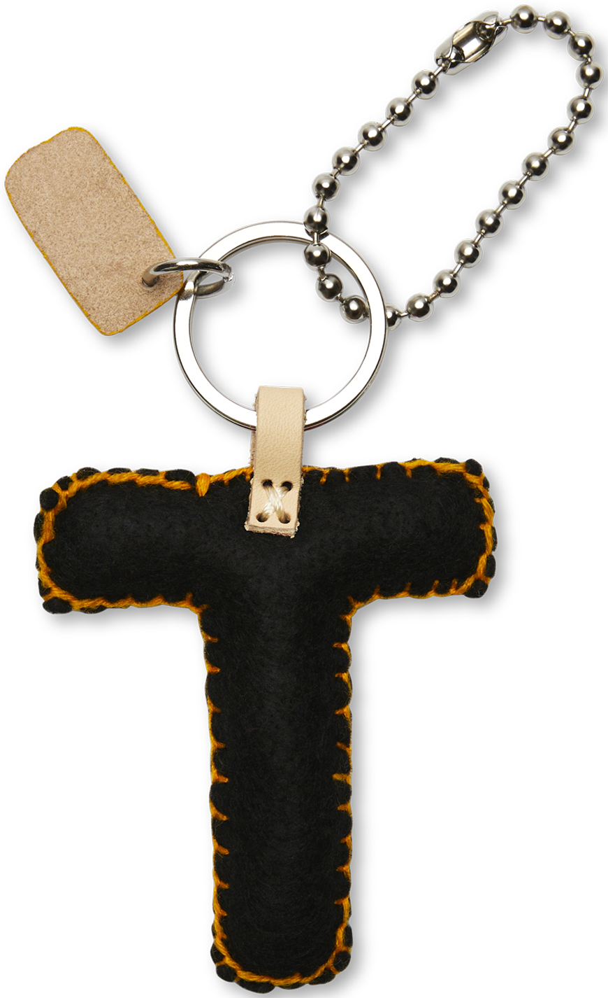 Consuela Black Felt Keychain