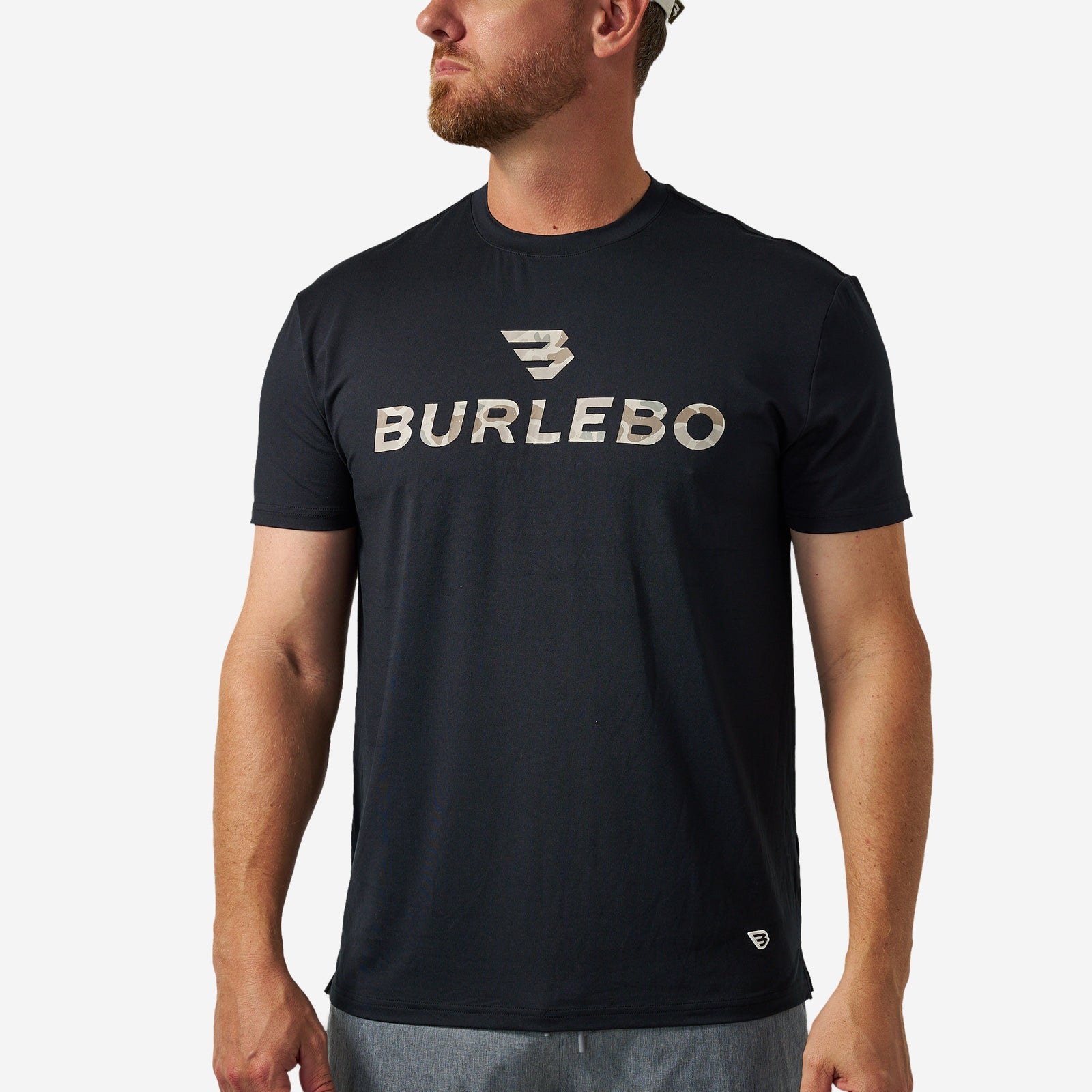 Burlebo Go To Tee Flying B Logo Black and CDC Camo