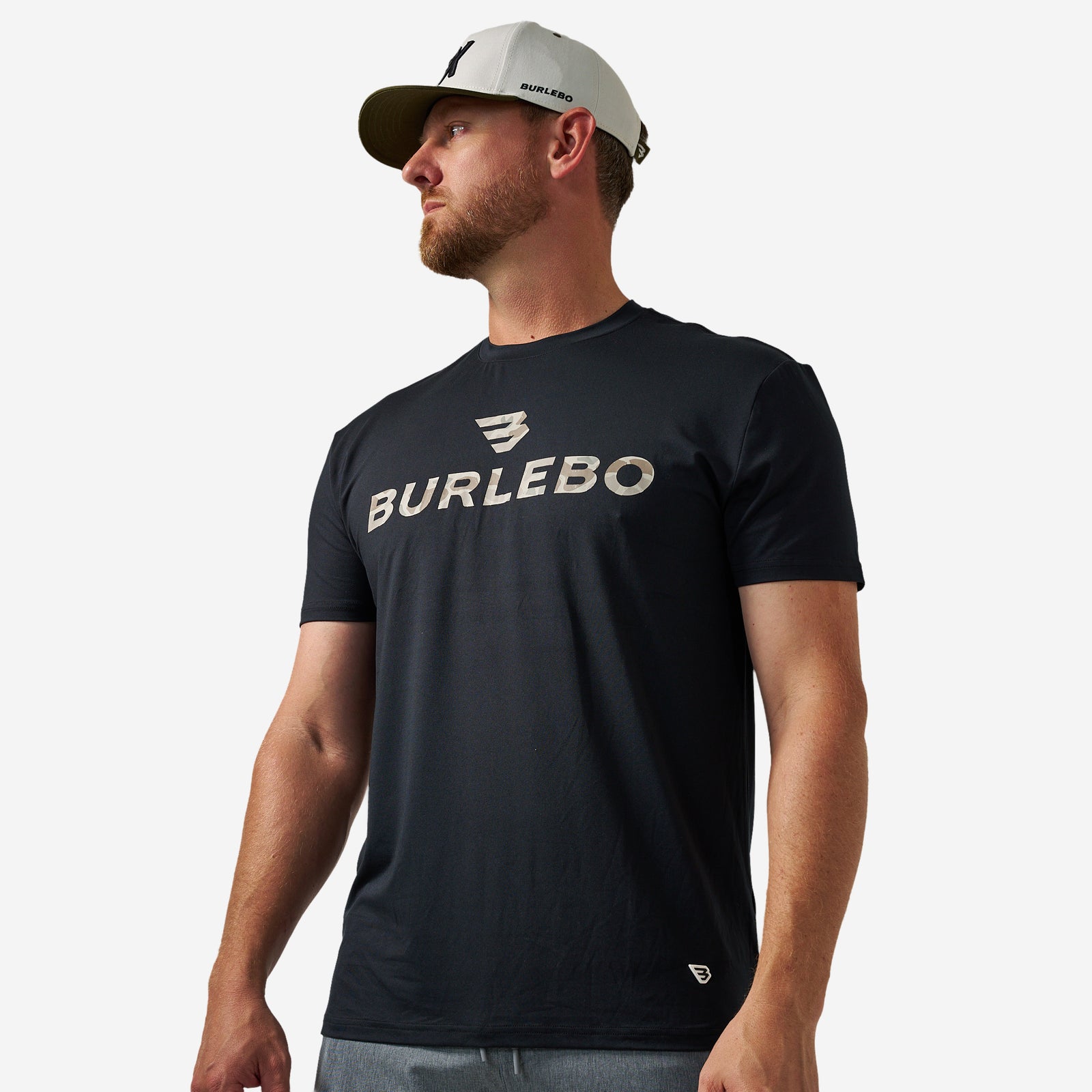 Burlebo Go To Tee Flying B Logo Black and CDC Camo