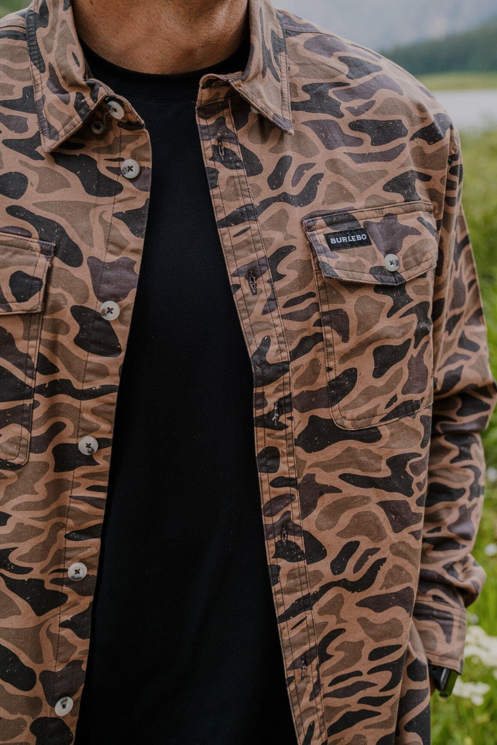 Burlebo Cotton Twill Button Up Gauge Camo