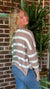 Striped Color Block Long Sleeve Sweater in 2 Color Styles