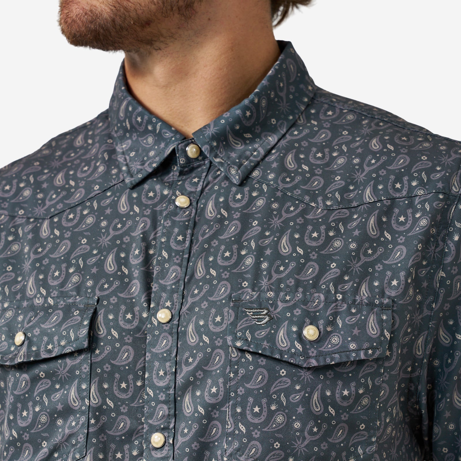 Burlebo Performance Western Shirt Paisley Spurs