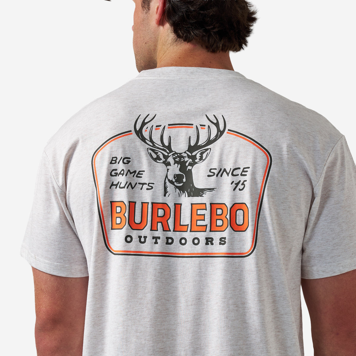 Burlebo Adult Short Sleeve Tee Big Game Hunts Oatmeal
