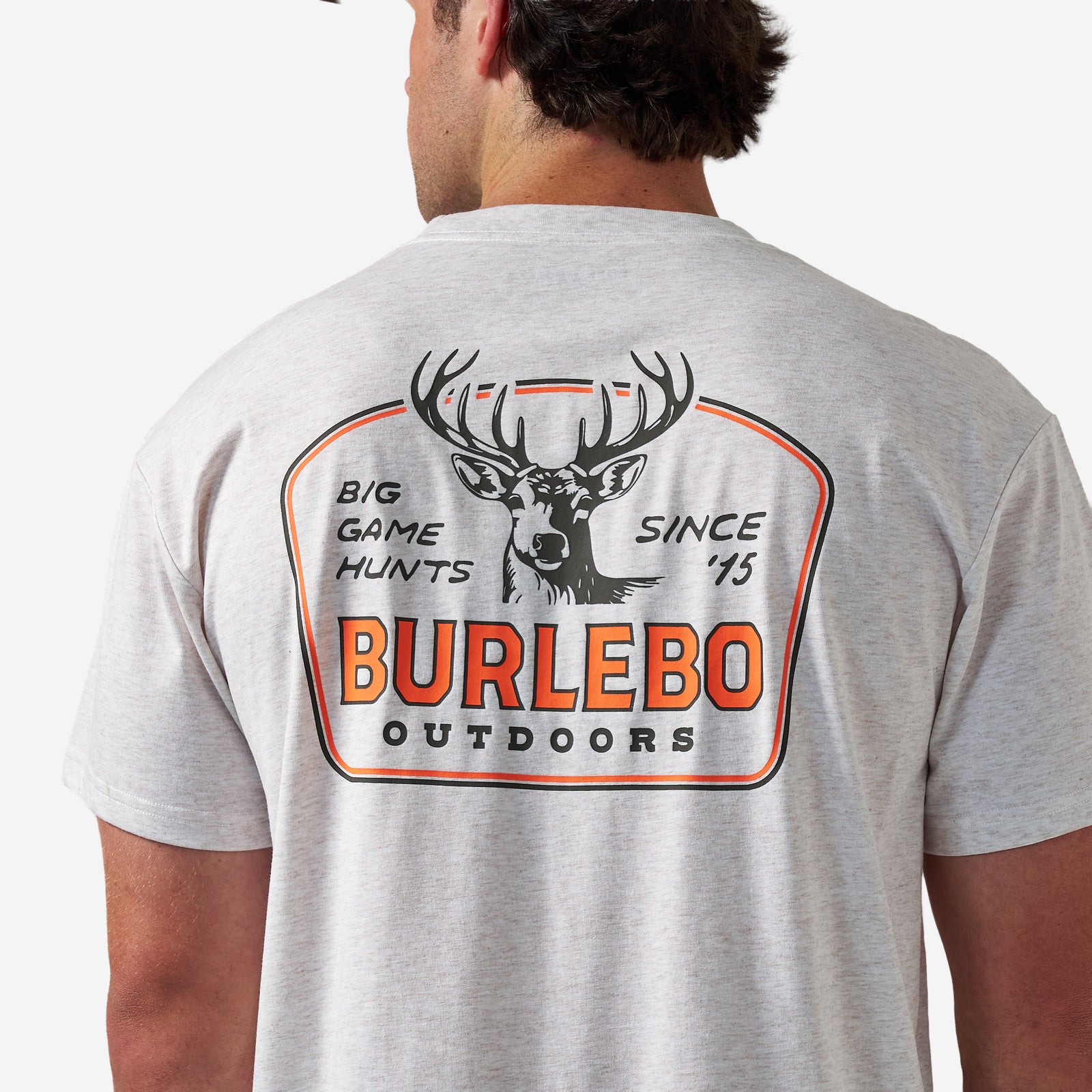 Burlebo Adult Short Sleeve Tee Big Game Hunts Oatmeal