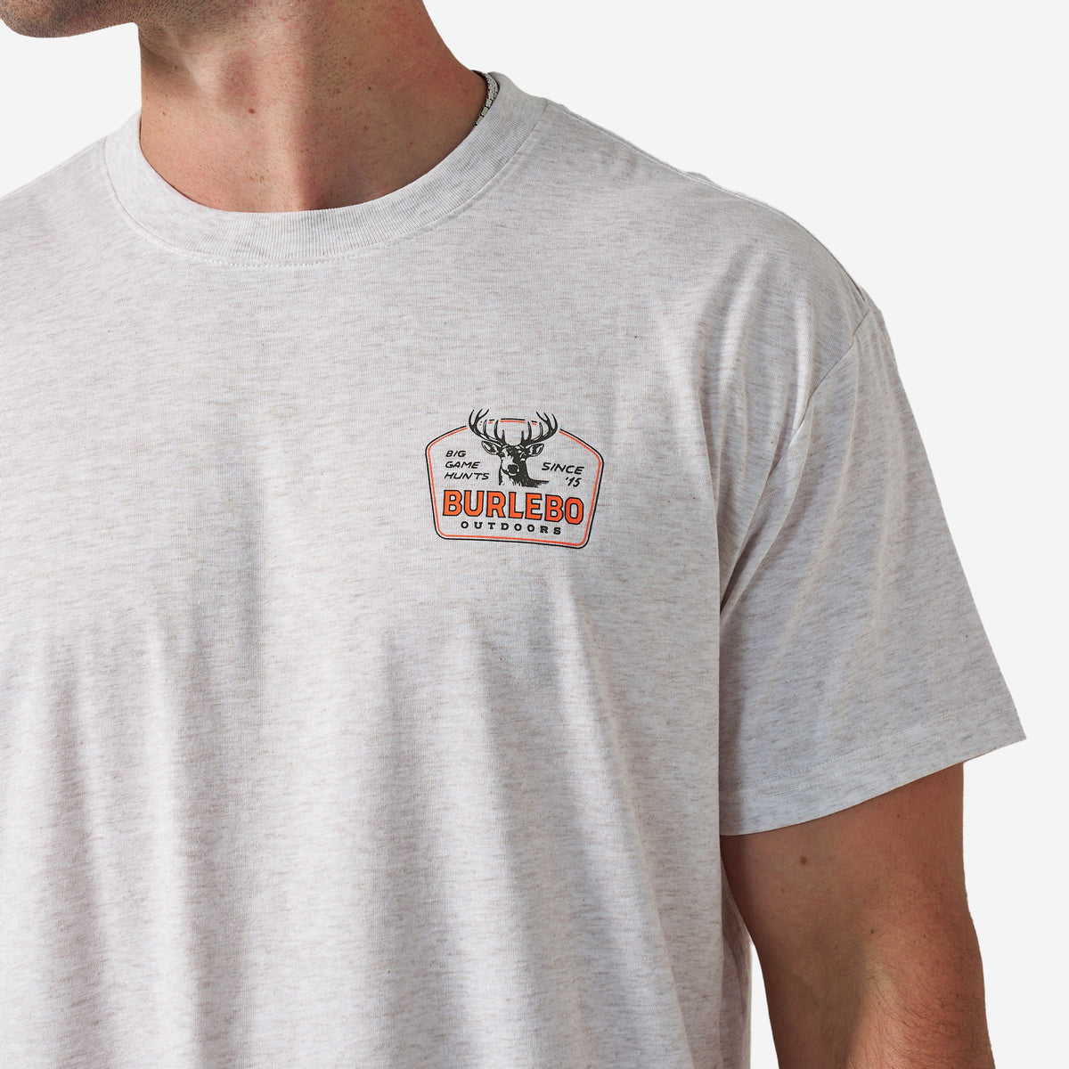 Burlebo Adult Short Sleeve Tee Big Game Hunts Oatmeal