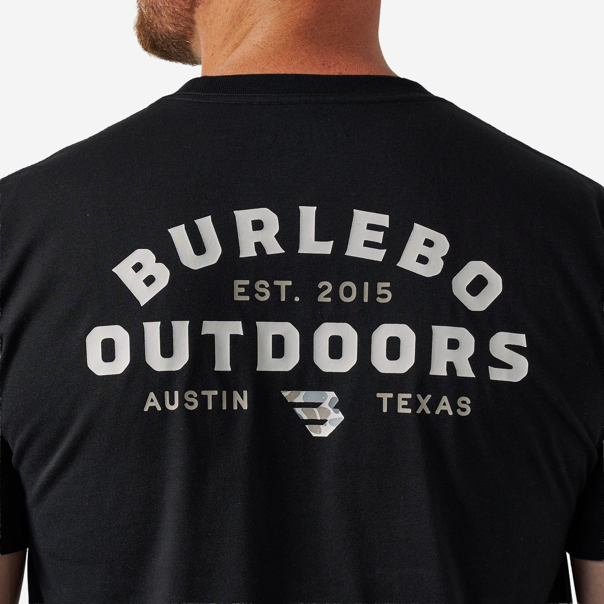 Burlebo Adult Short Sleeve Tee Outdoors Logo Black