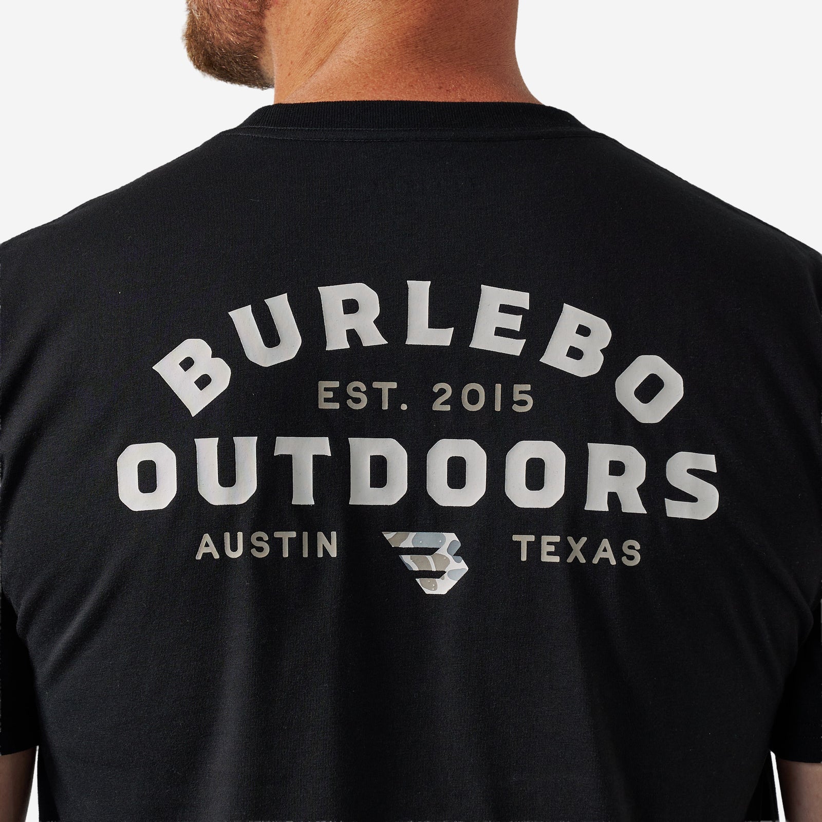 Burlebo Adult Short Sleeve Tee Outdoors Logo Black
