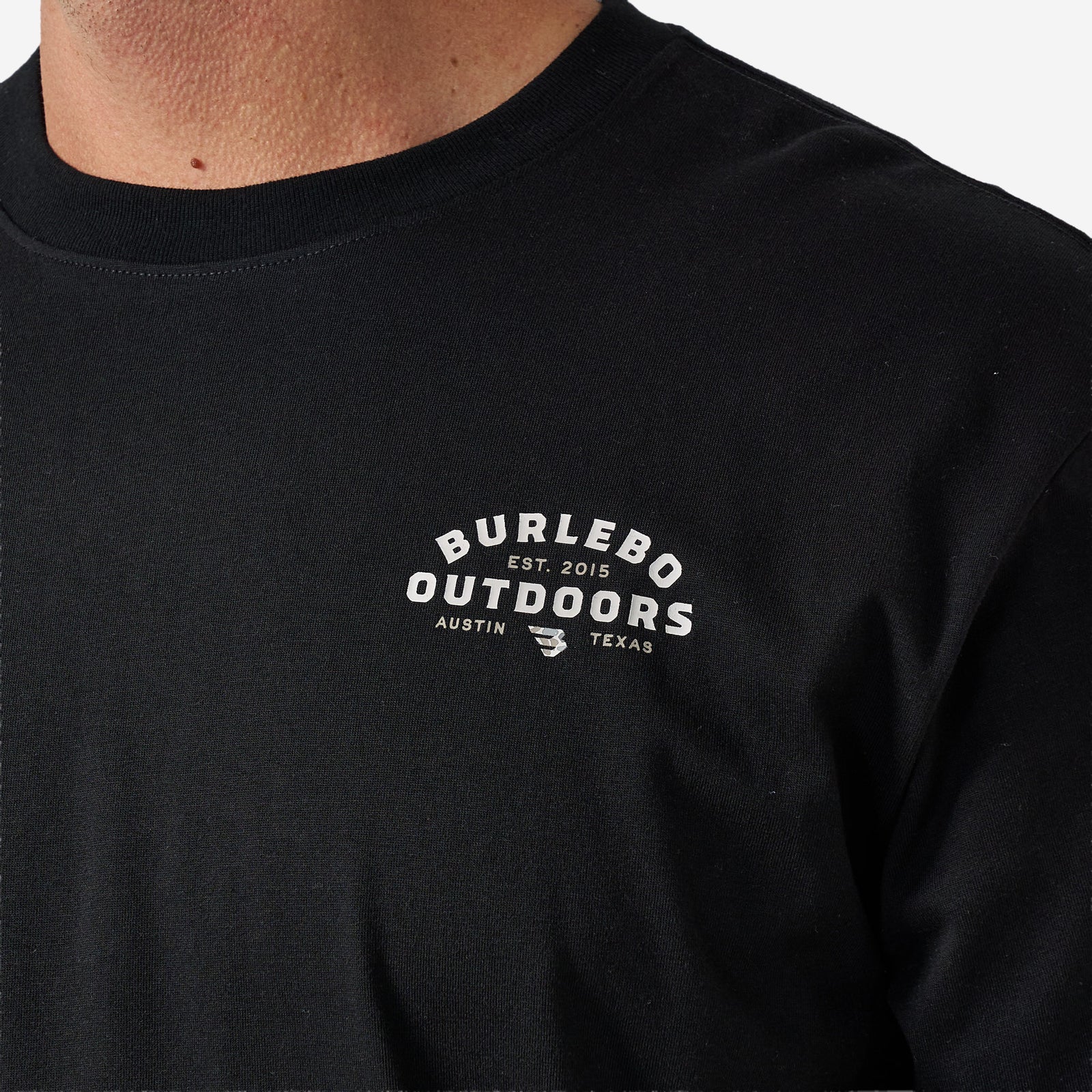 Burlebo Adult Short Sleeve Tee Outdoors Logo Black