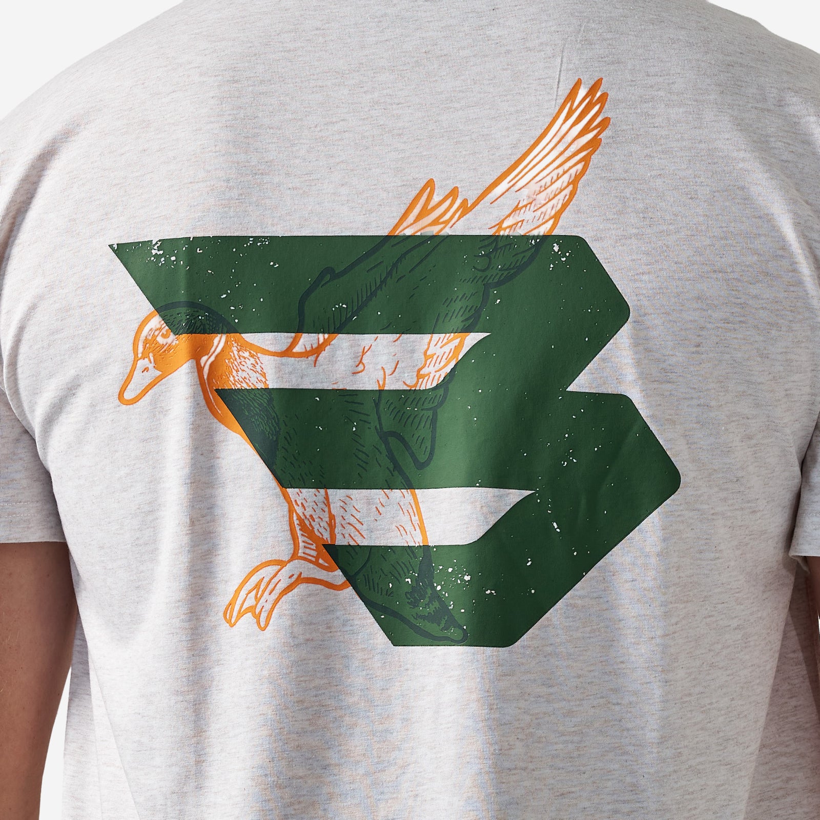 Burlebo Adult Short Sleeve Tee Duck Flying B Logo Oatmeal
