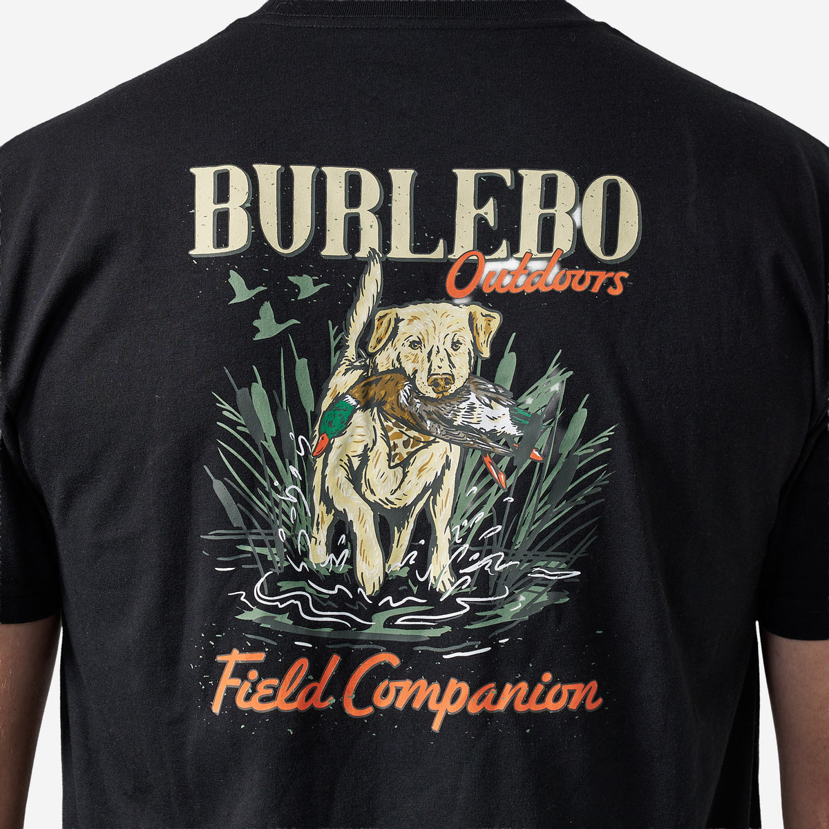 Burlebo Adult Short Sleeve Tee Field Companion Black