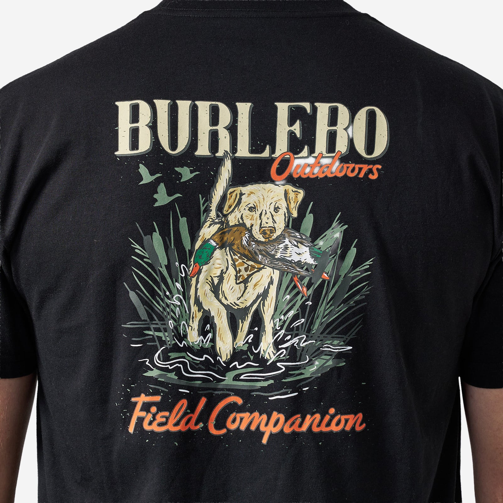 Burlebo Adult Short Sleeve Tee Field Companion Black
