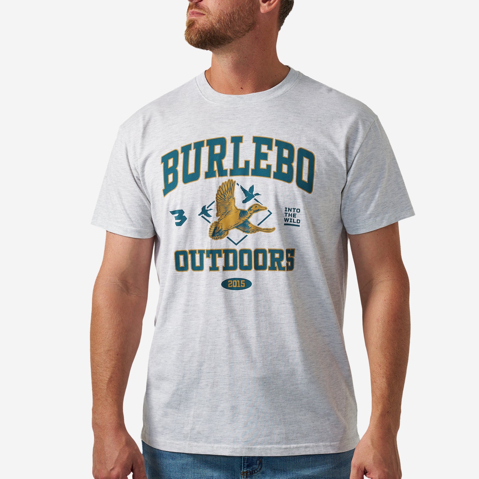 Burlebo Adult Short Sleeve Tee Fly Wild Ash Grey