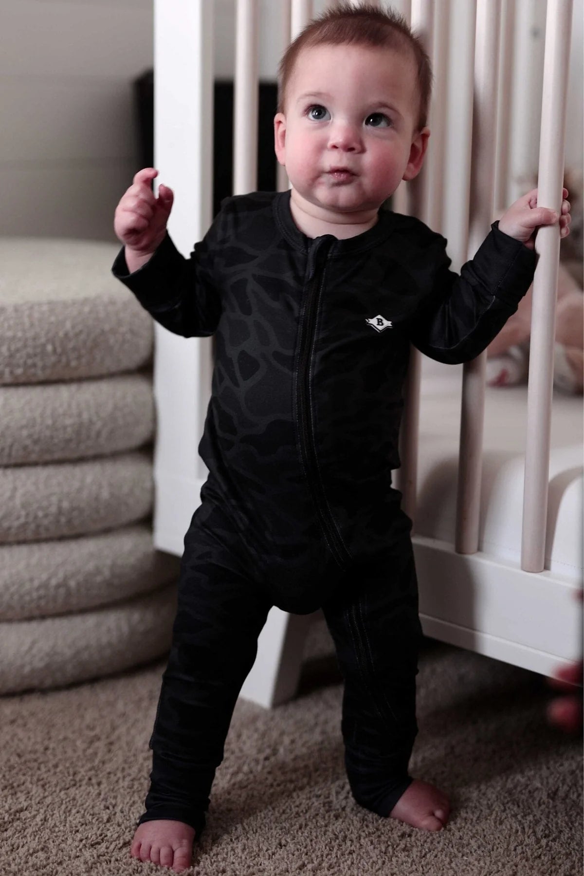 Burlebo Baby Zip Up - Black Camo