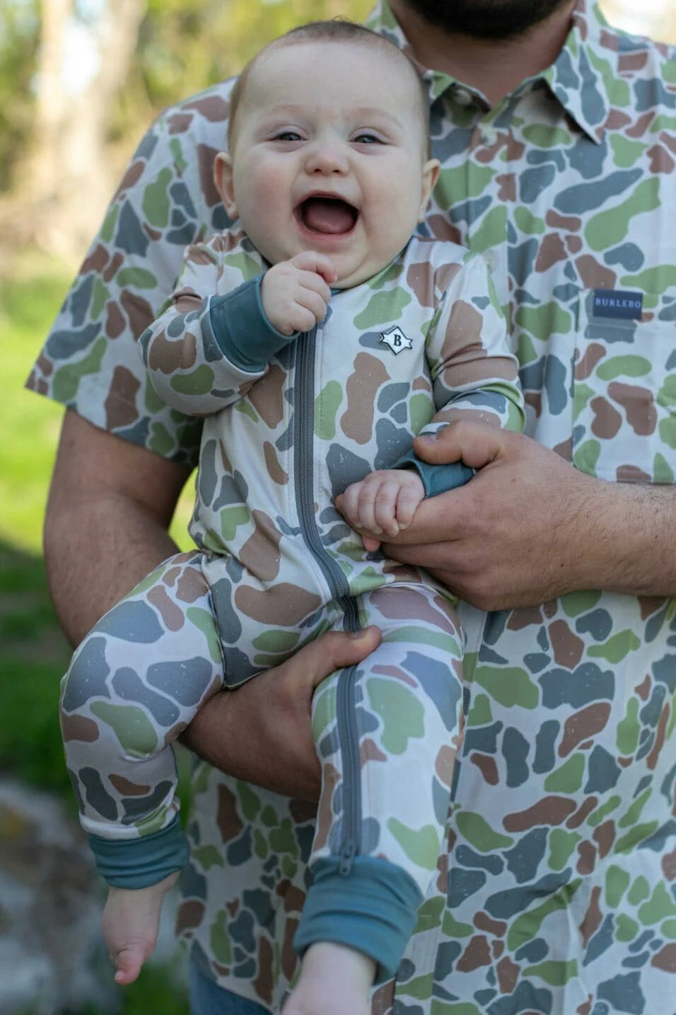 Burlebo Baby Zip Up - Driftwood Camo