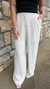 Elegant High Waist Trousers with Side Pockets in Cream