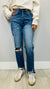 Flying Monkey Super High Rise Distressed Straight Jeans Y3918