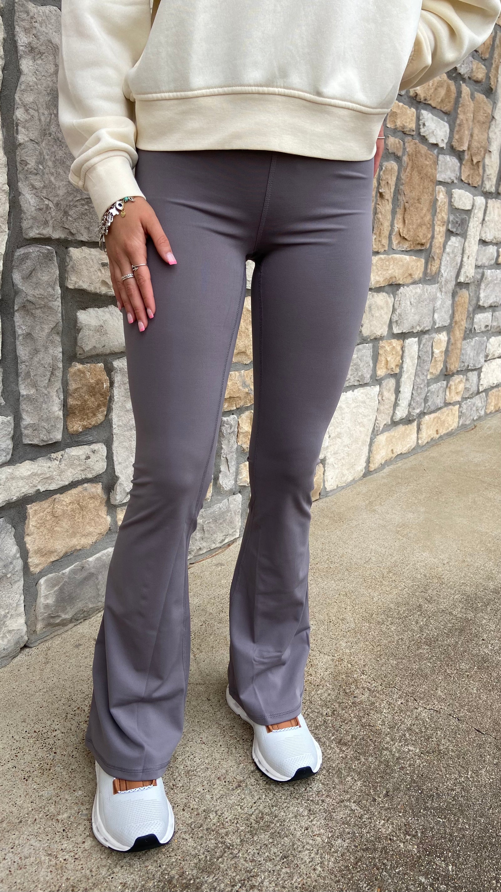 Mono B Highwaist Flare Leggings Available in 2 Colors