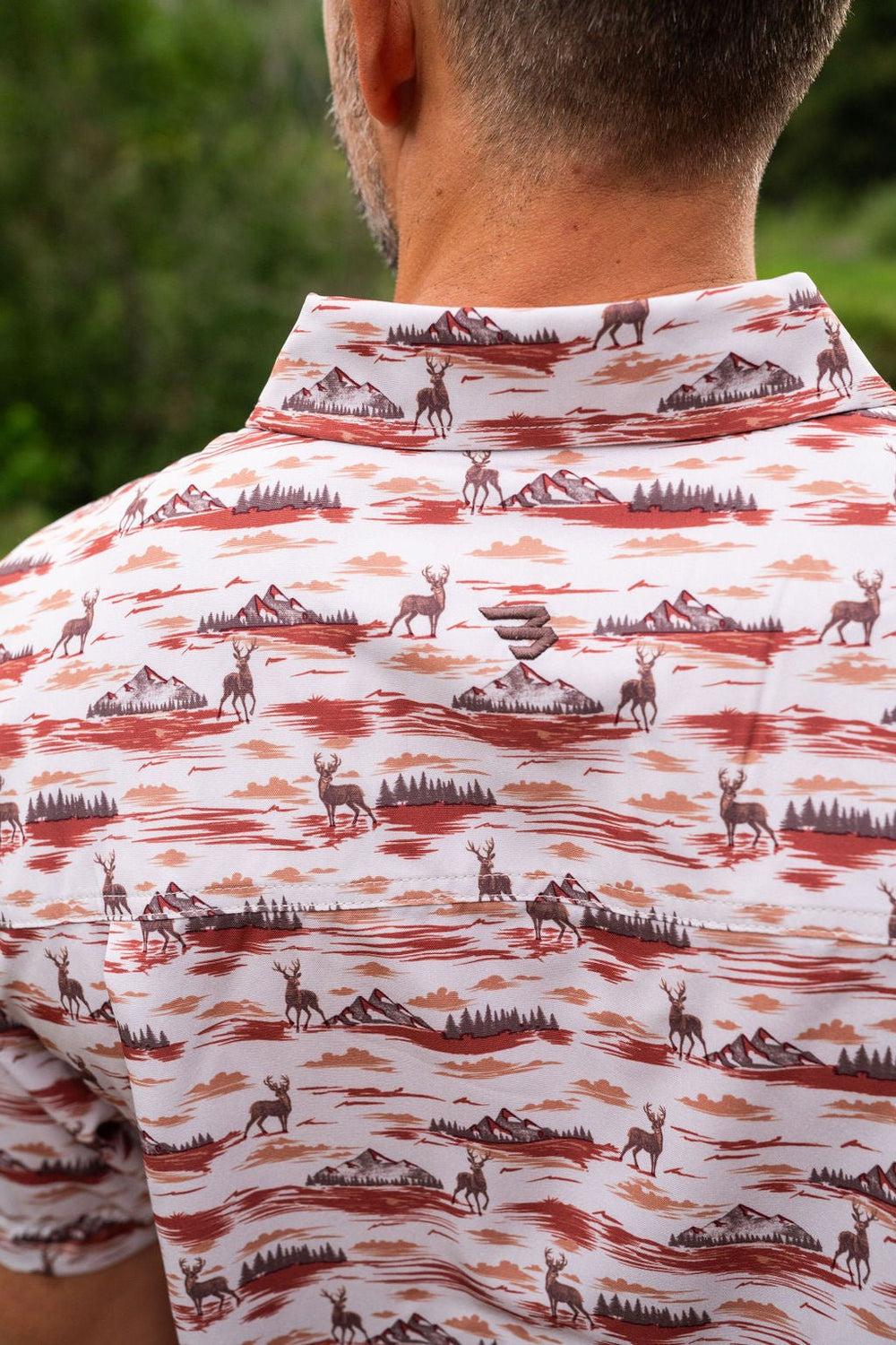 Burlebo Performance Button Up - Mountain Range