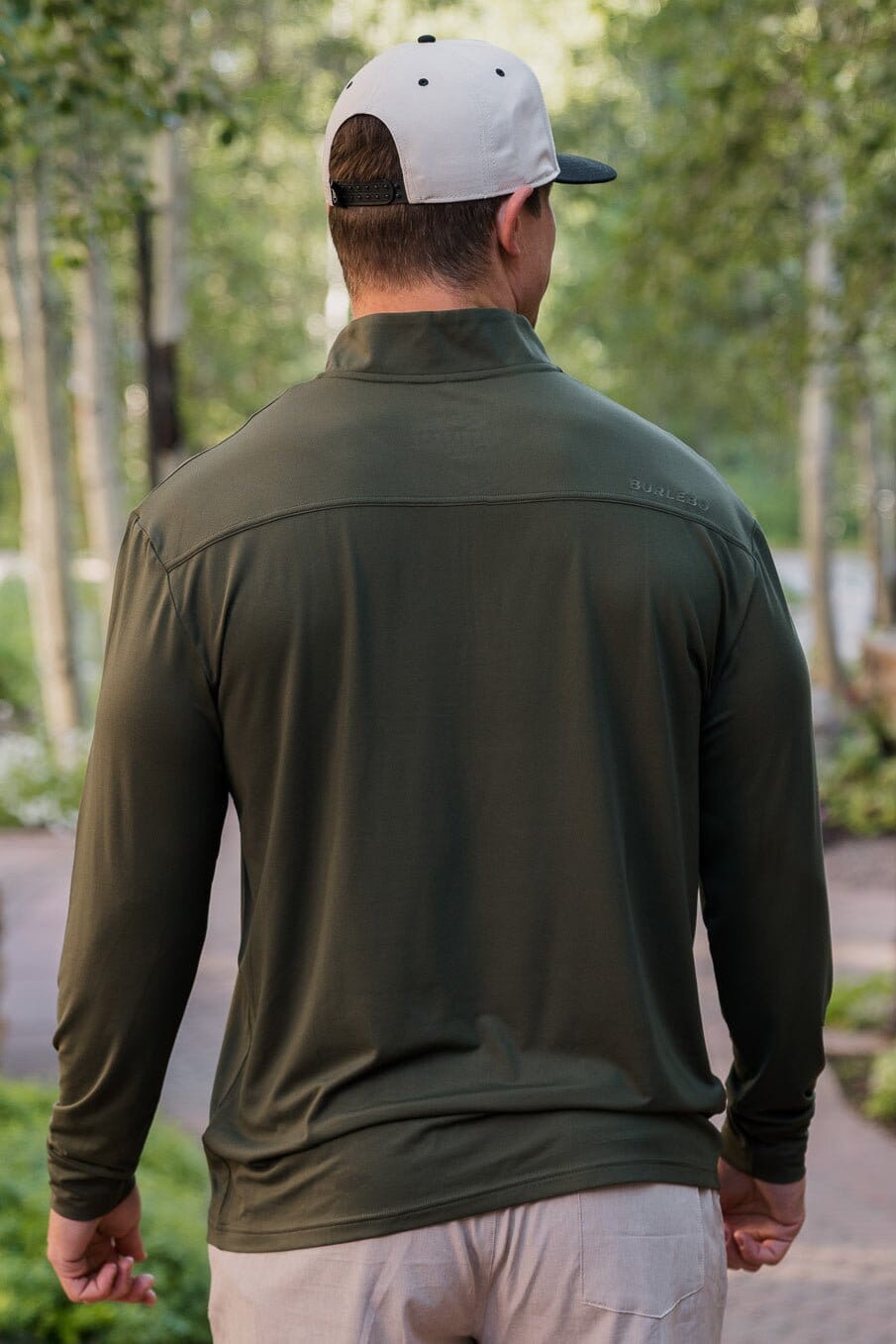 Burlebo Performance Quarter Zip Mallard Green