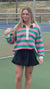 Long Sleeve Oversized Terry Striped Shirt