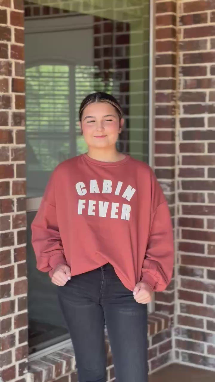 Cabin Fever Oversized Sweatshirt in Copper