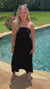 Strapless Midi Sundress in Black