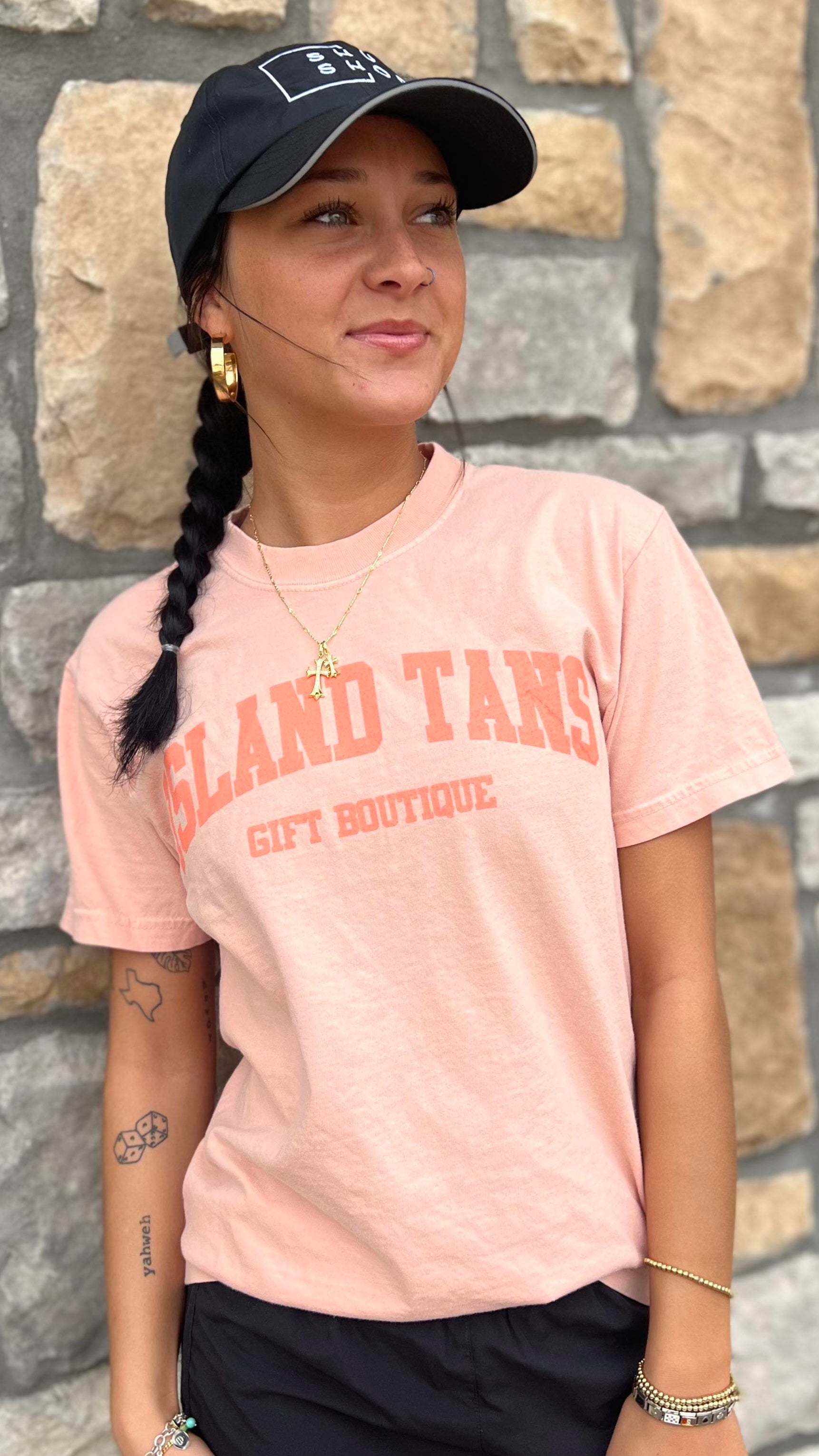 Island Tans Short Sleeve T-Shirt - Peach