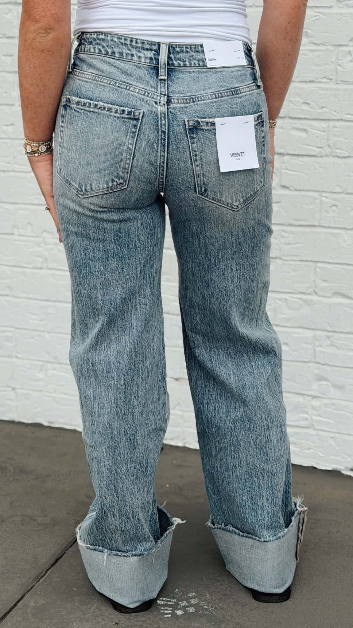 Vervet High Rise Wide Leg T7326