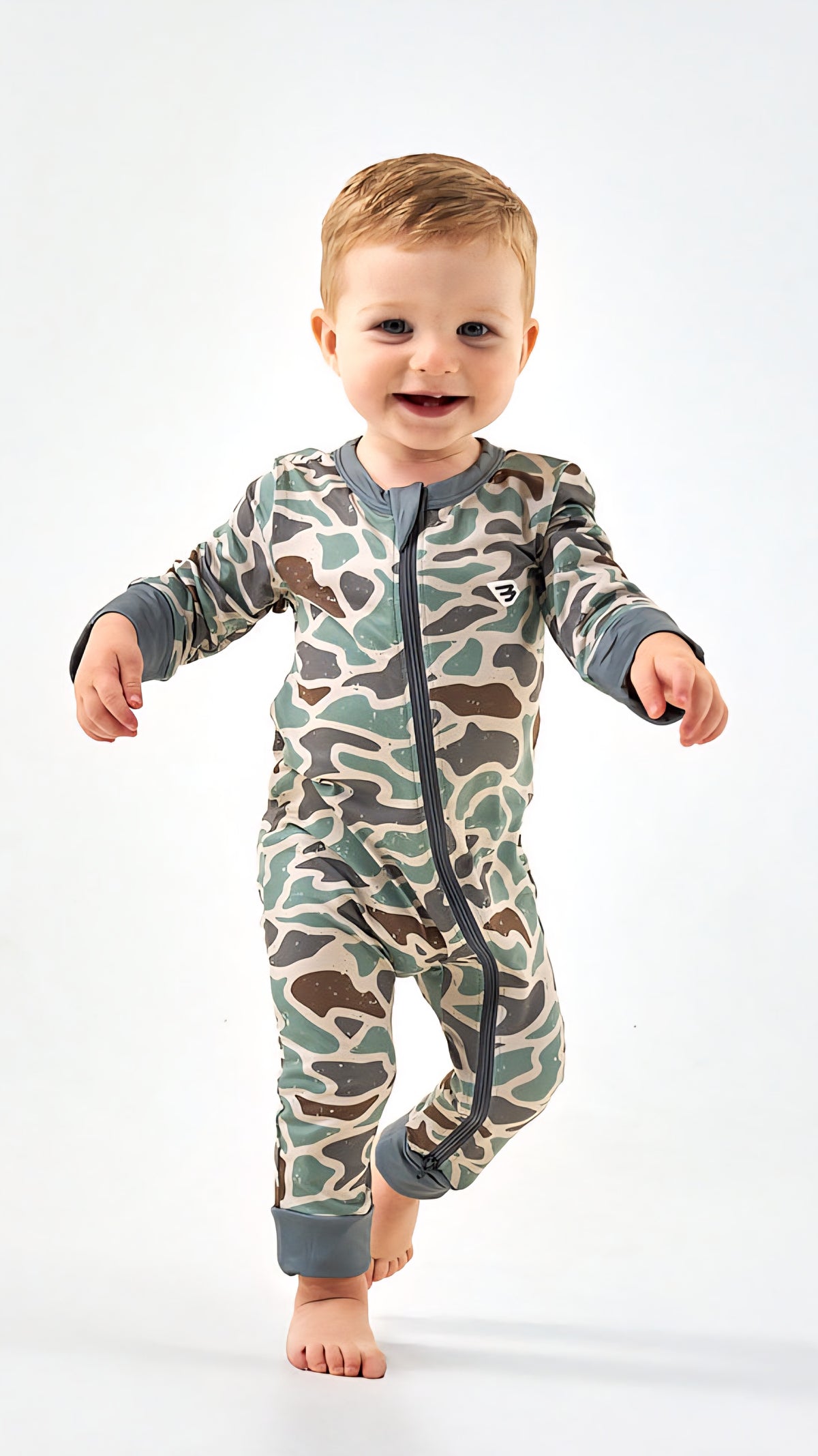 Burlebo Baby Zip Up - Retro Duck Camo