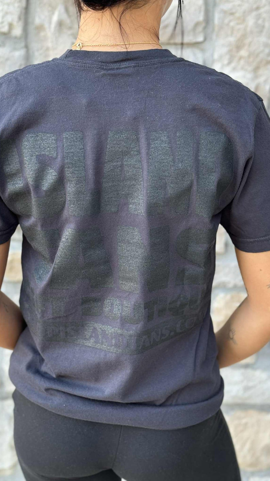 Island Tans Logo Tee- Black with Black