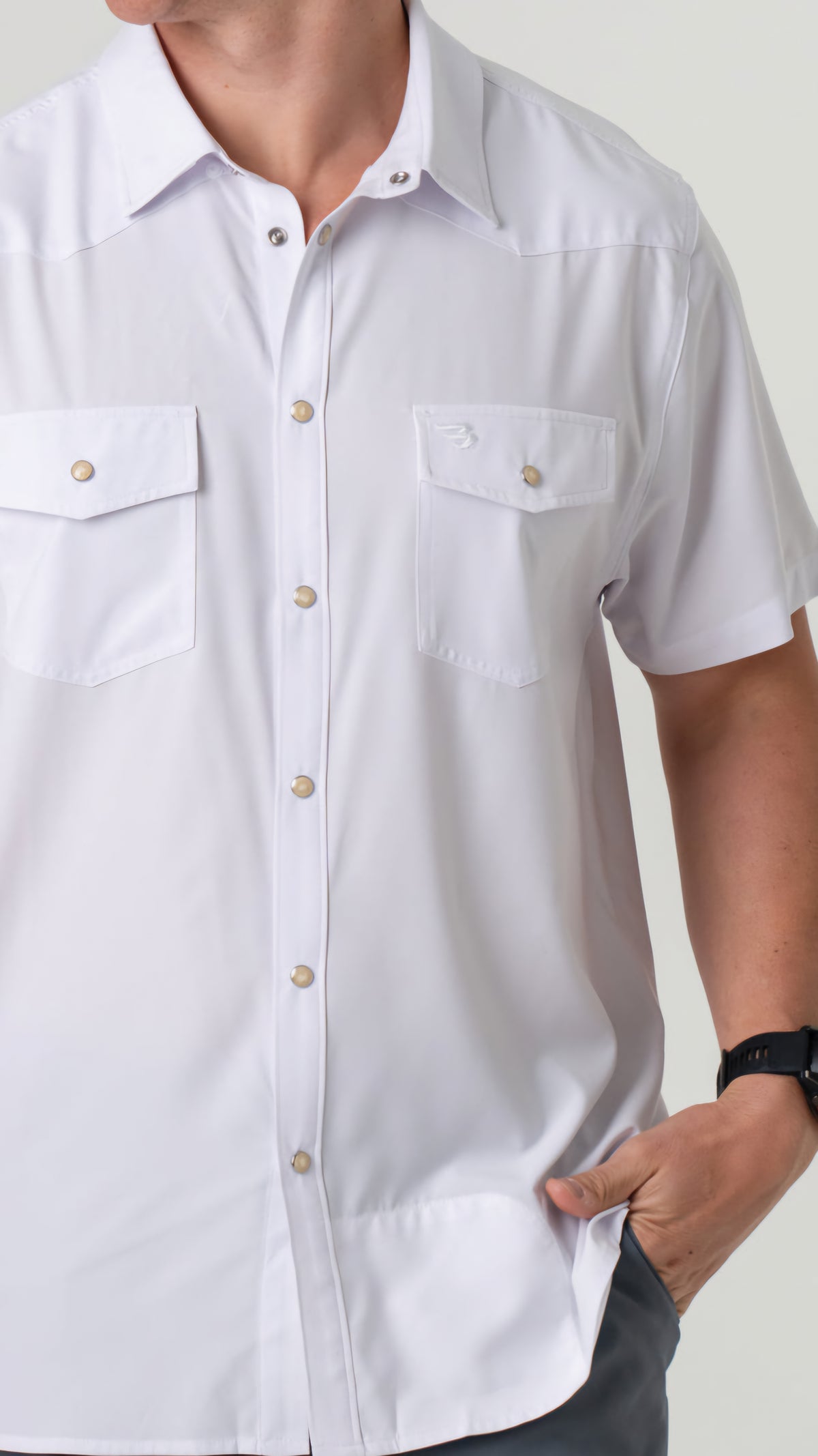 Burlebo Performance Western Shirt - White