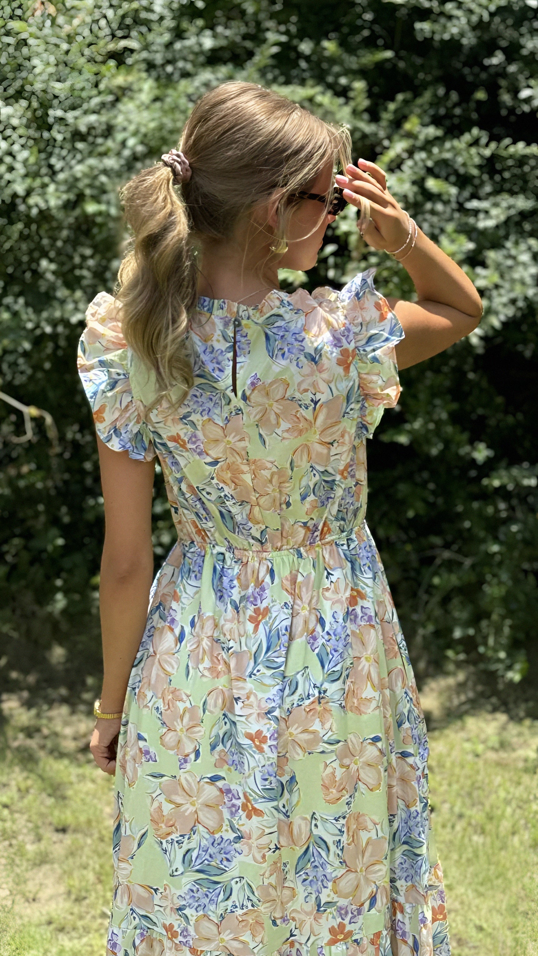 Floral Print Woven Dress with Pockets