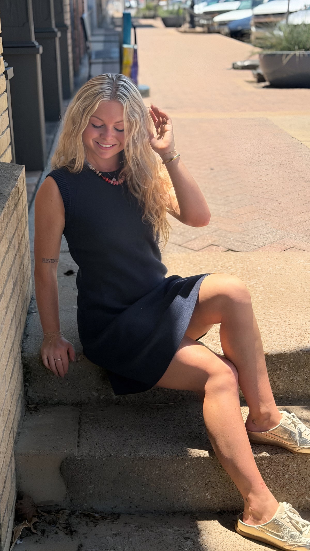 Timeless Elegance Sleeveless Sweater Dress in 2 Colors
