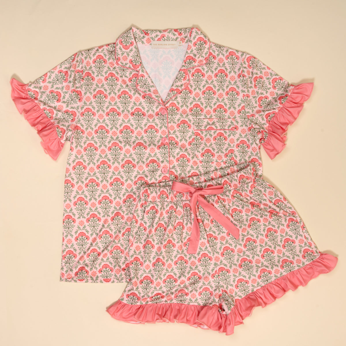 DE Everbloom Dusty Rose Pajama Short Set