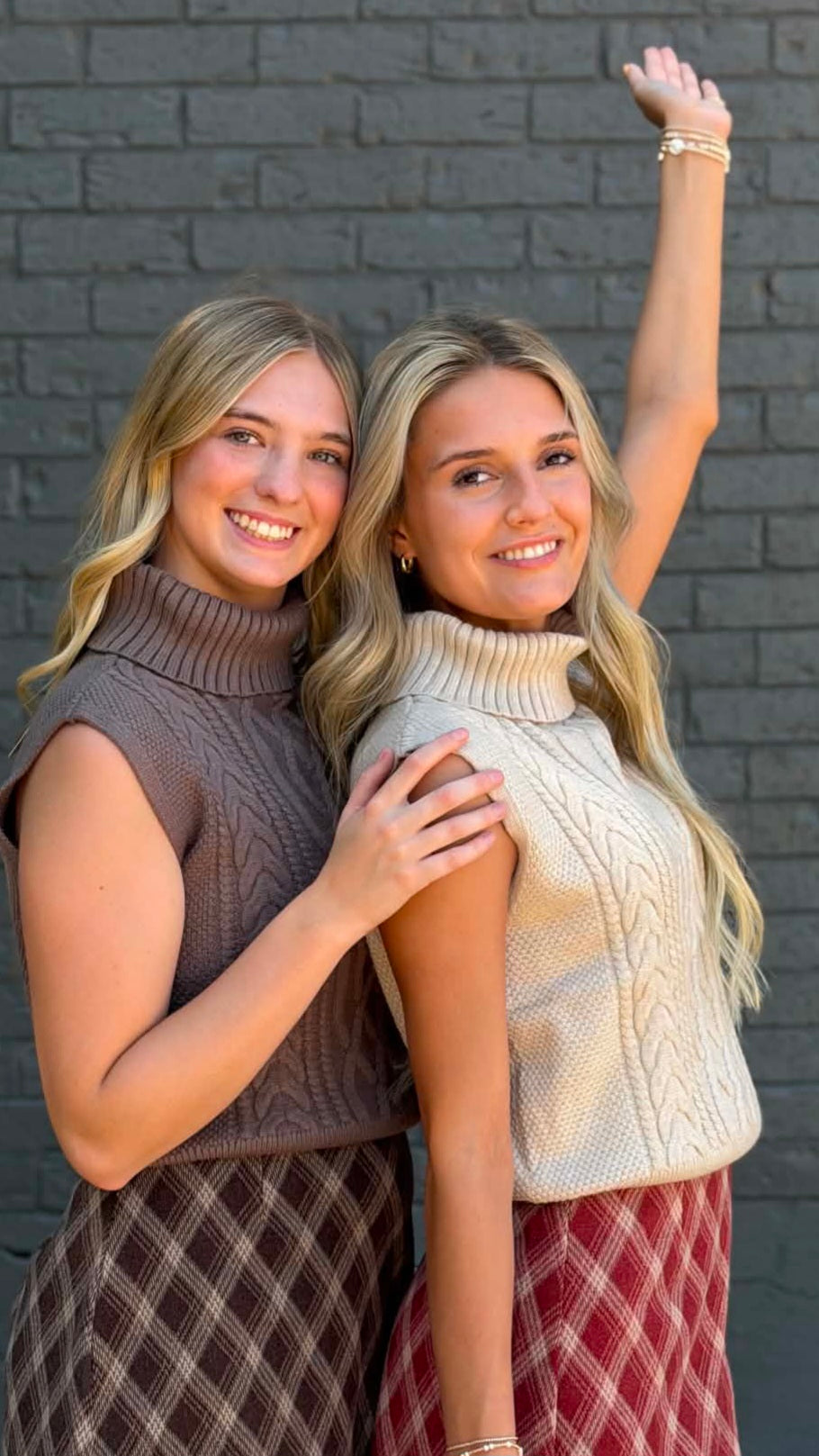 Cozy Classics Cable Knit Turtleneck Sweater Top in 2 Colors