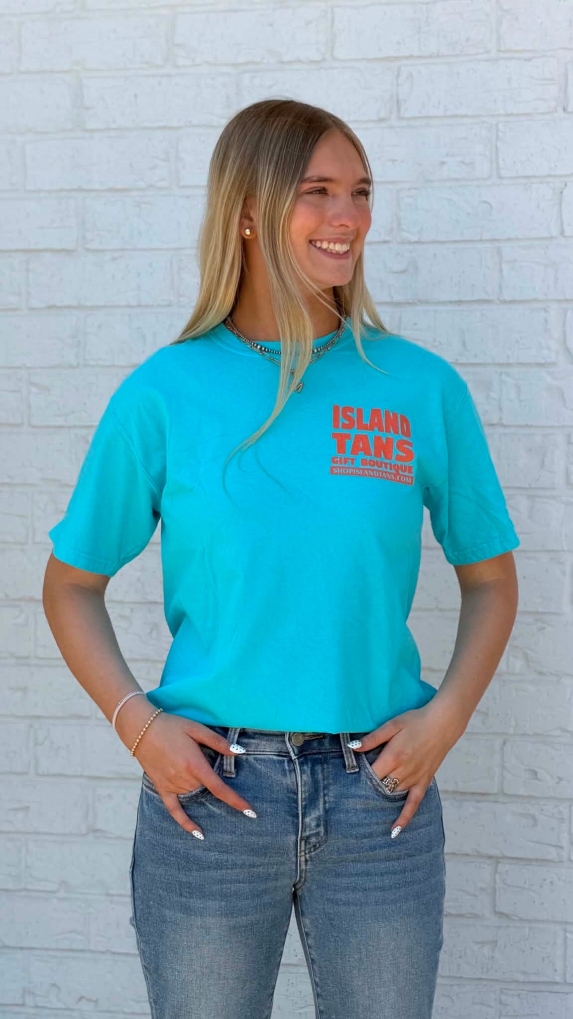 Island Tans Logo Tee- Fresh Water with Coral