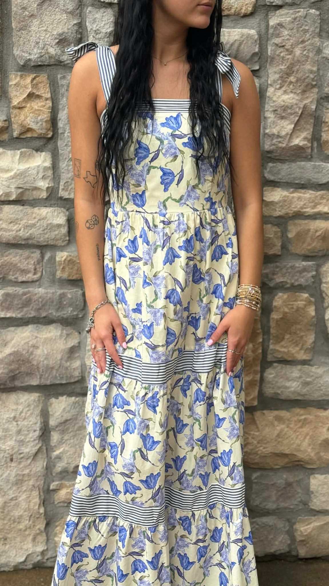 Petals & Pockets Tiered Maxi Dress in 2 Colors