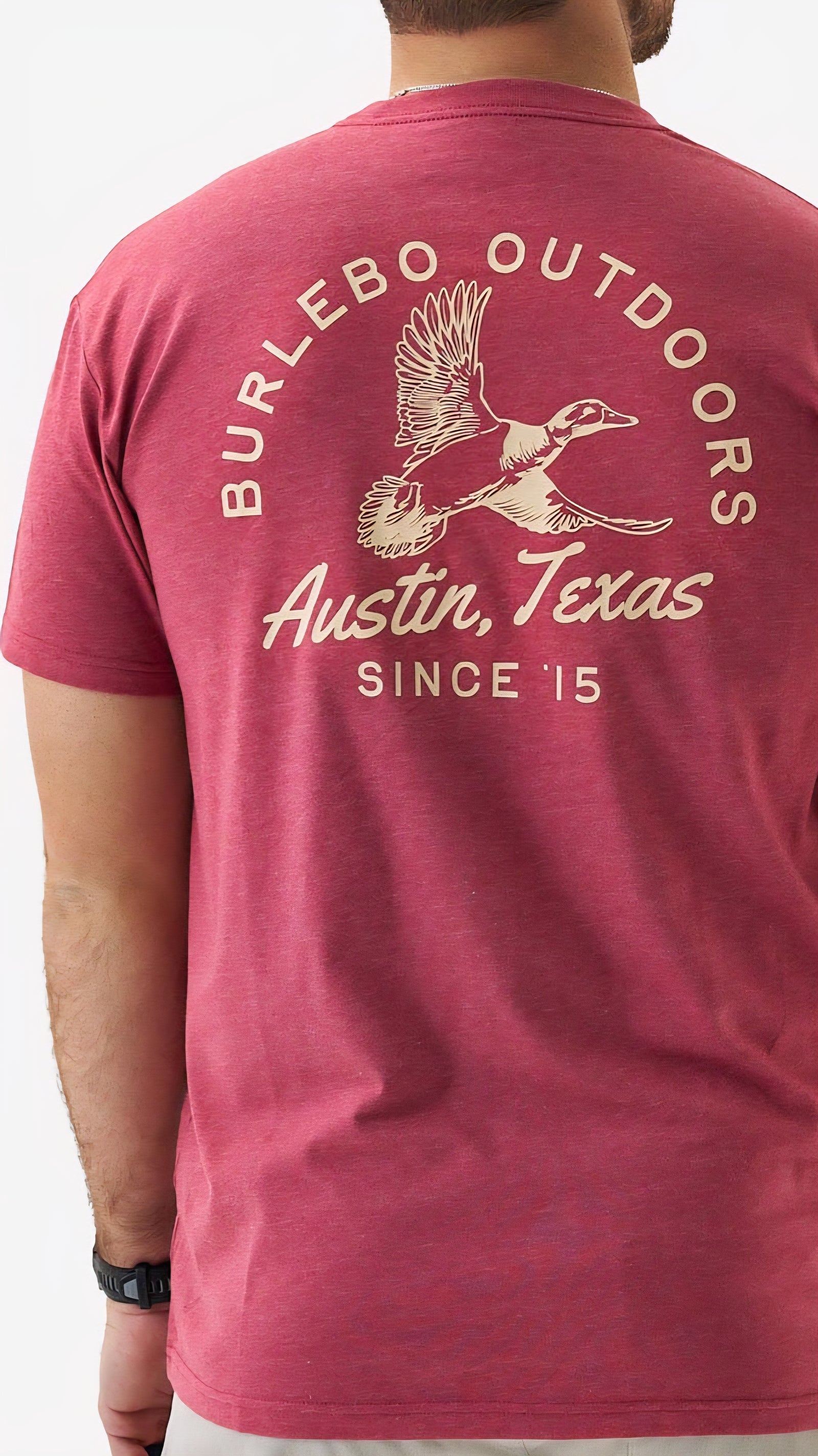 Burlebo Adult Short Sleeve Tee Classic Duck Heather Red