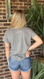 Exposed Seam Short Sleeve Knit Top