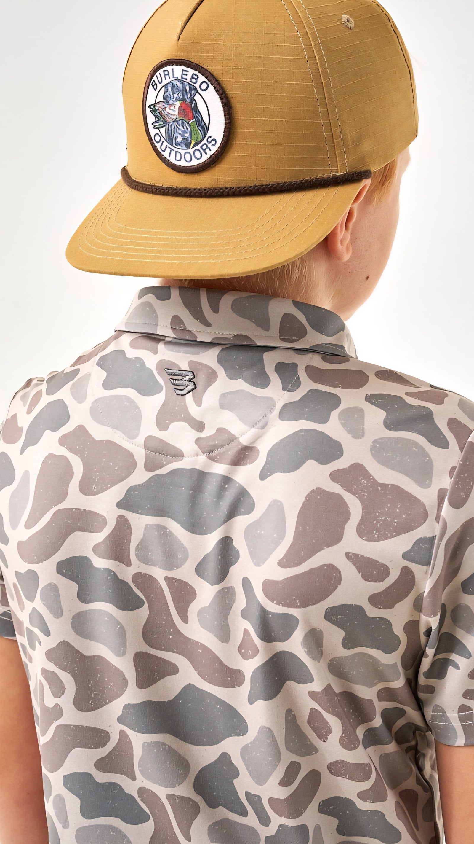 Burlebo Youth Performance Polo Classic Deer Camo