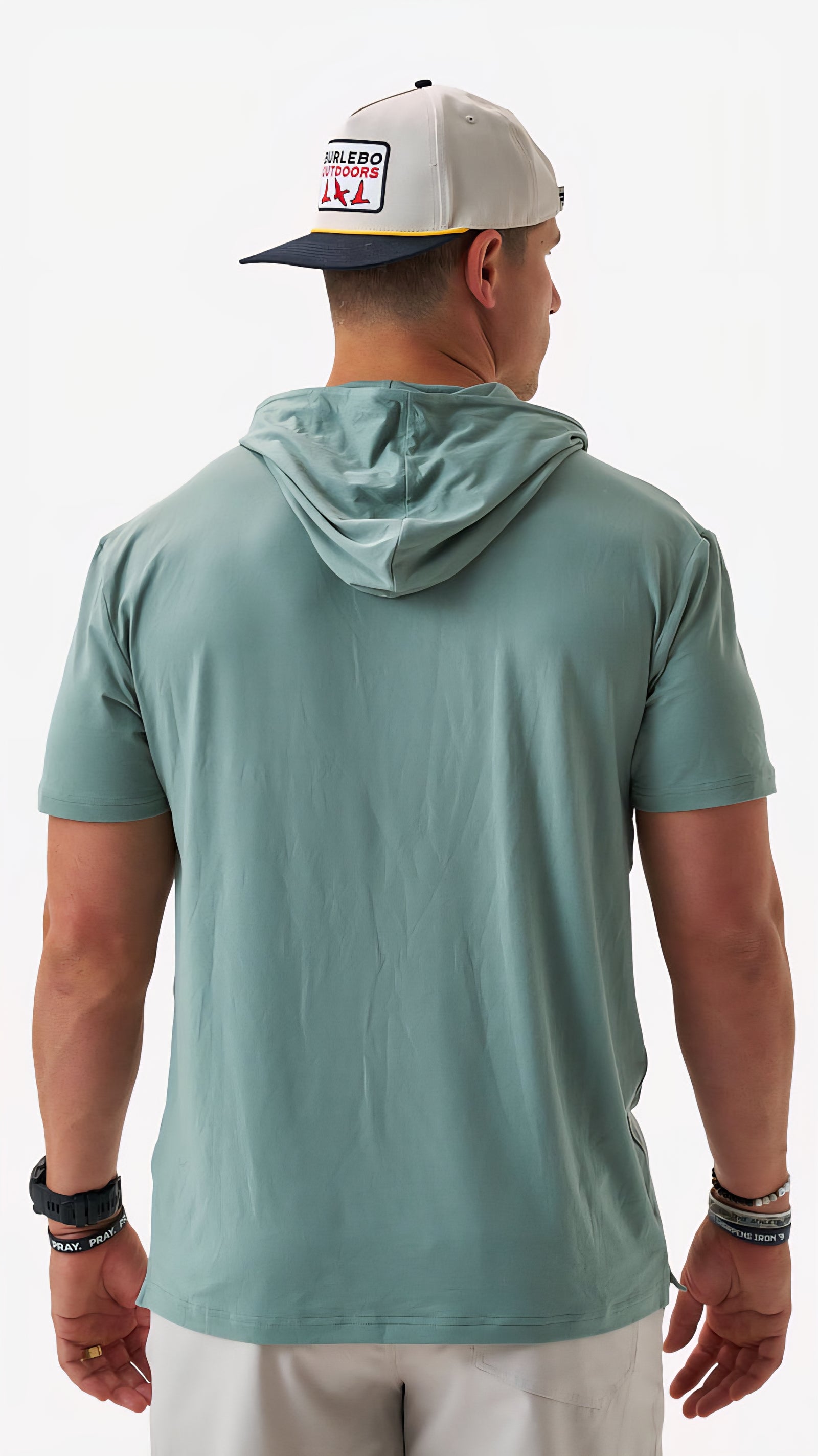 Burlebo Short Sleeve Performance Hoodie Sage