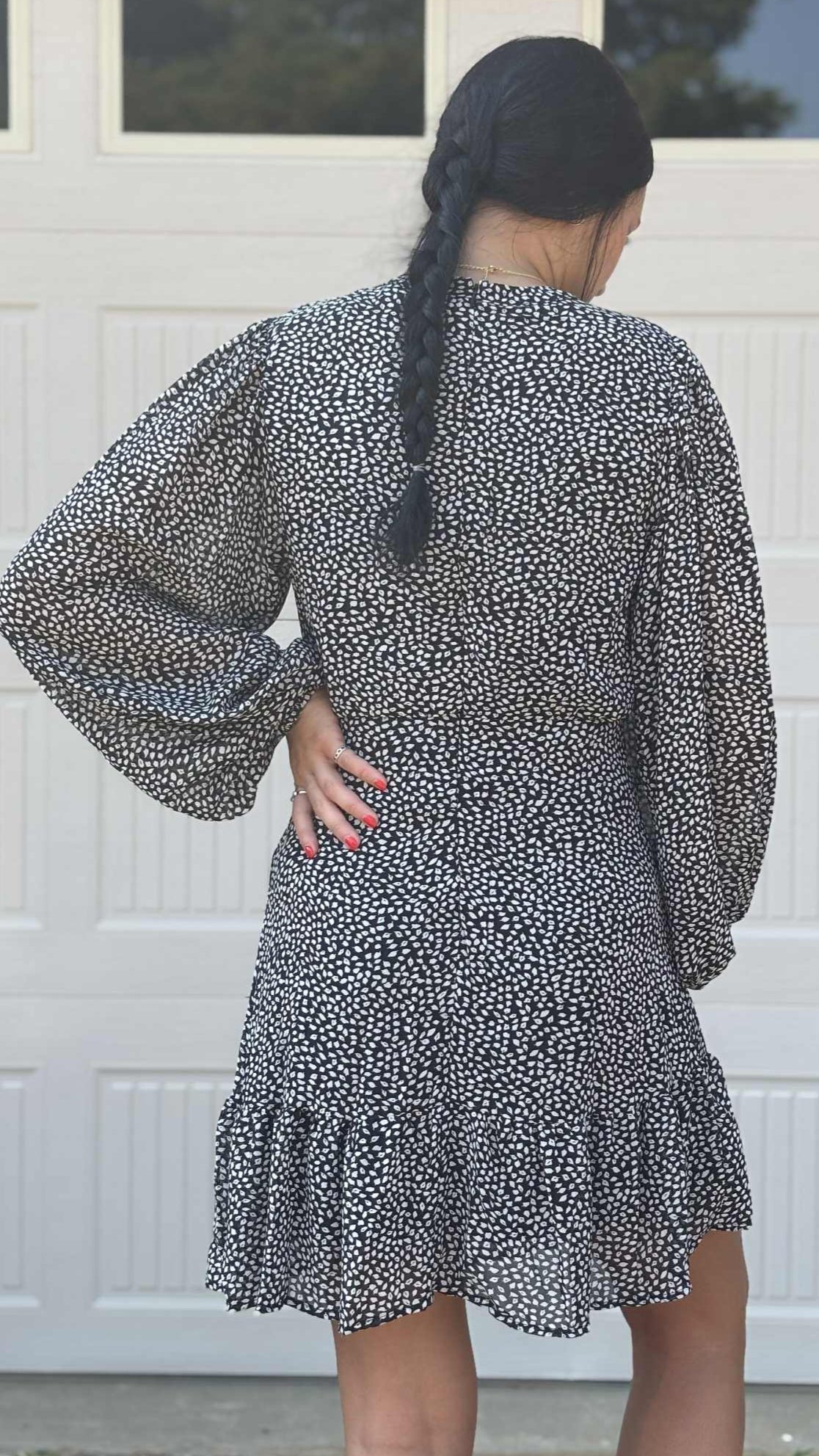 Long Sleeve Print Dress