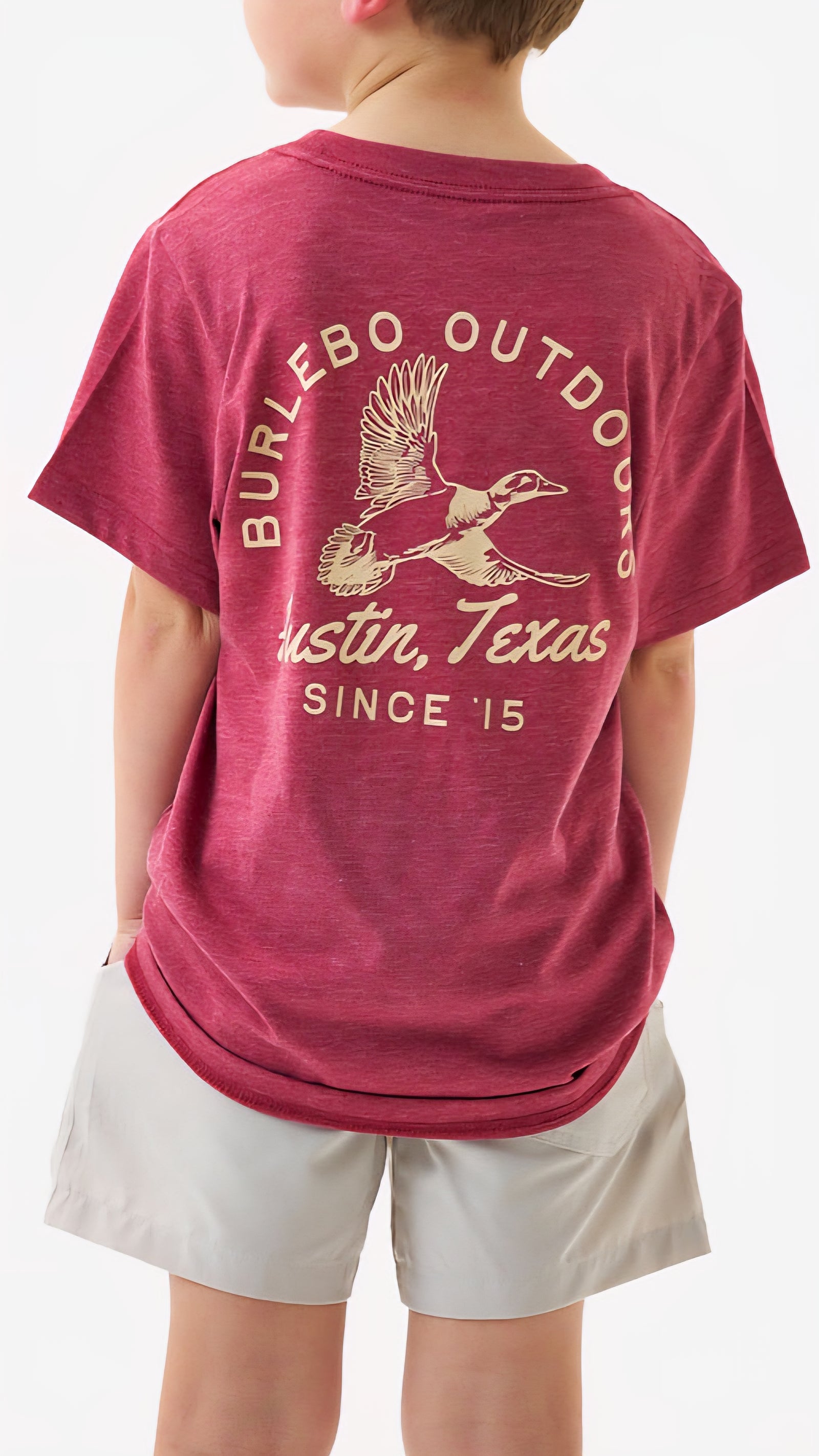Burlebo Youth Tee Classic Duck Heather Red